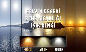 ışık rengi, kelvin derecesi